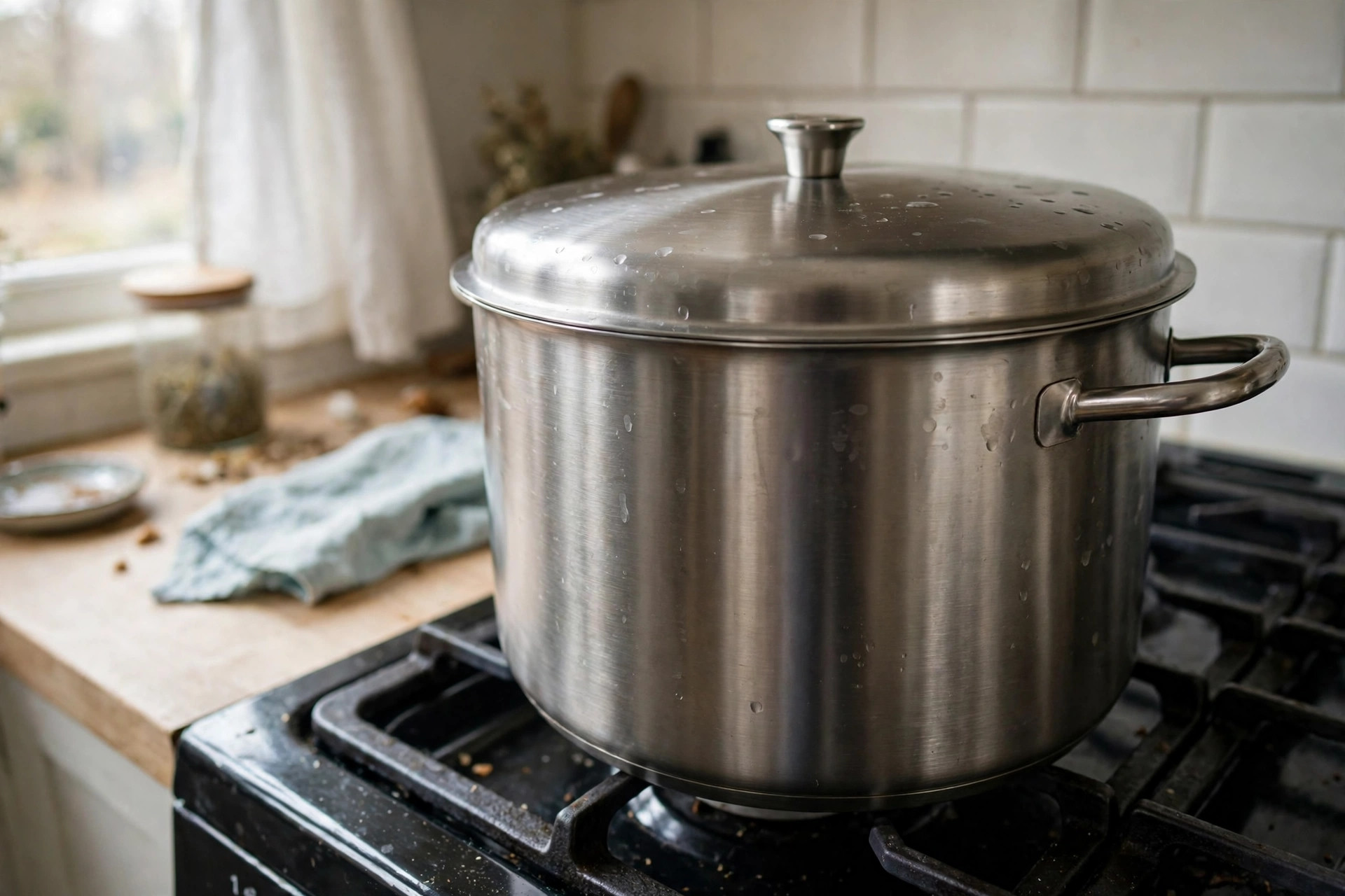 九成新不锈钢汤锅 5L / Stainless stock pot 5L